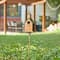 Glitzhome® 4ft. Faux Copper Distressed Metal Church Birdhouse with Stake